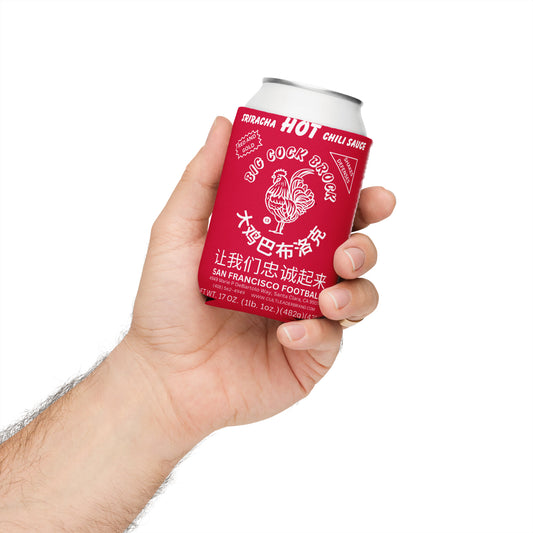 SeaFawks Cult :: Big Cock Sriracha Label Can cooler