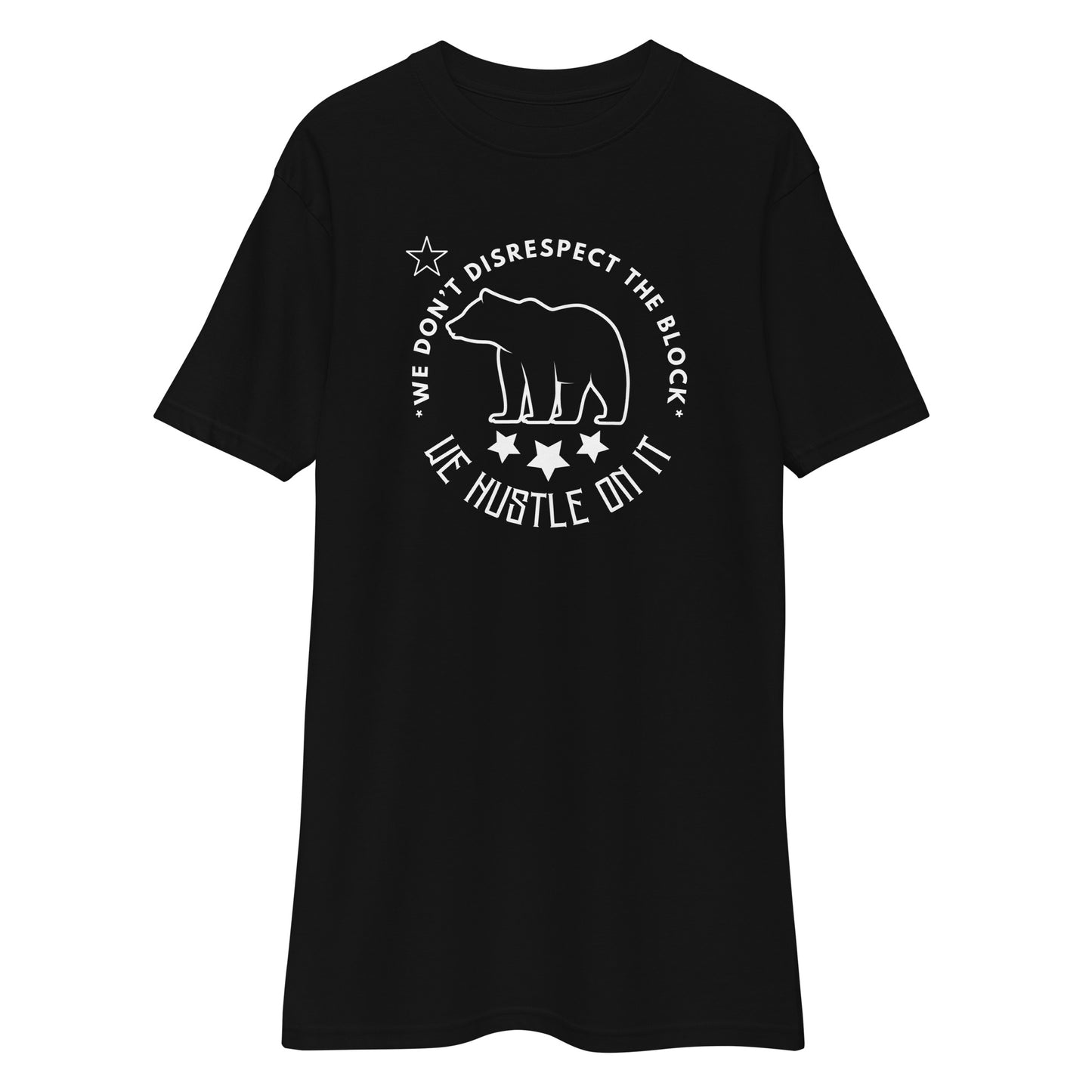 Hustle Cult Bear Logo / If You Don't Hustle You Don't Eat Men’s premium heavyweight tee