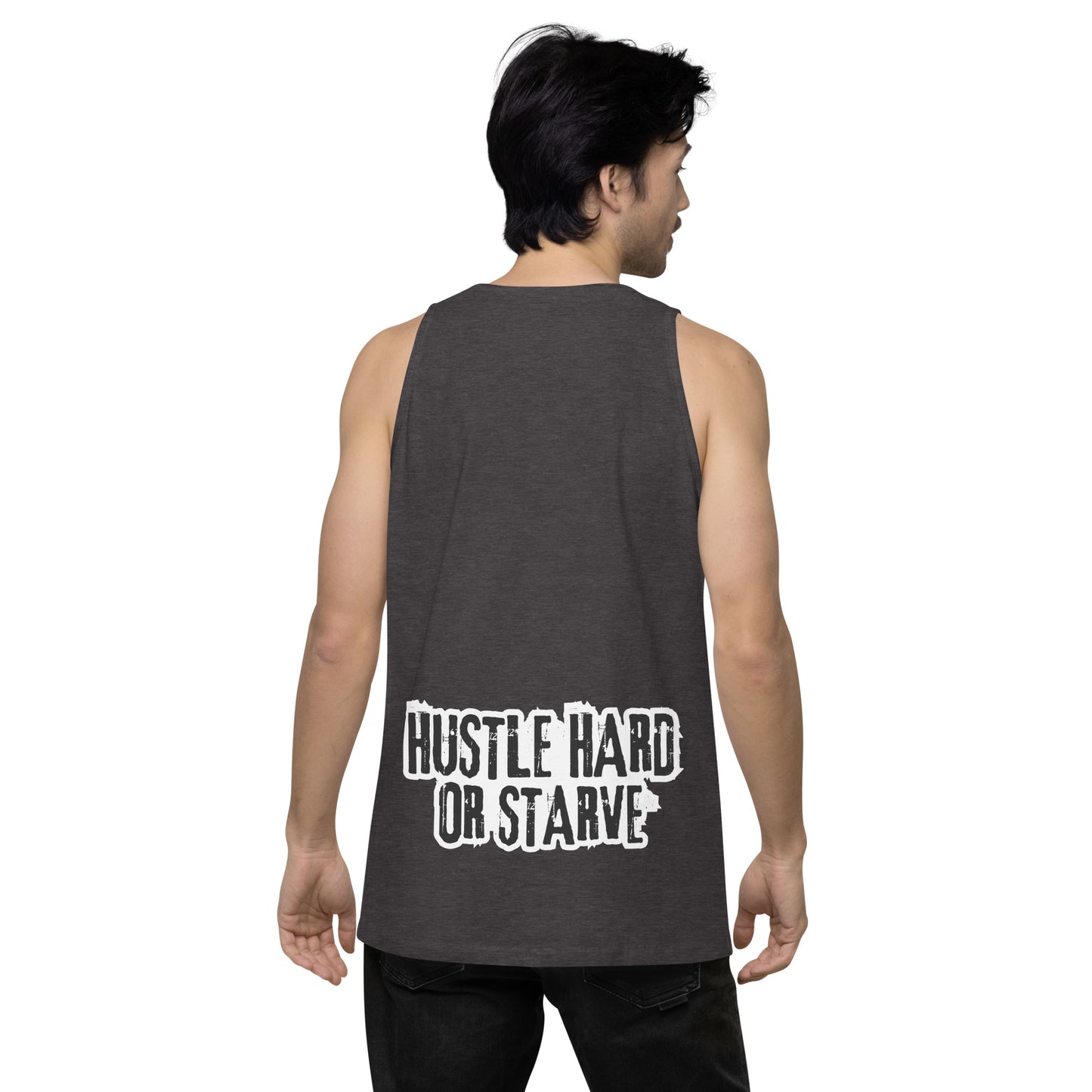 Cult Bear Star Logo / If You Don't Hustle You Don't Eat Men’s premium tank top