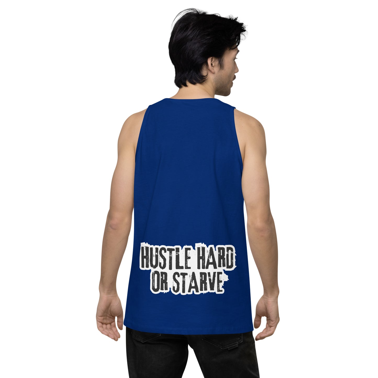 Cult Bear Star Logo / If You Don't Hustle You Don't Eat Men’s premium tank top