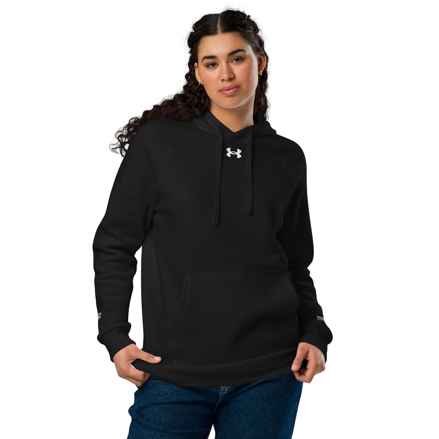 If You Don't Hustle You Don't Eat / Hustle Hard Sleeve Embroidered Under Armour® hoodie