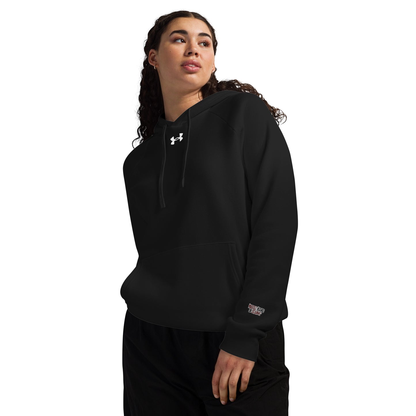 If You Don't Hustle You Don't Eat / Hustle Hard Sleeve Embroidered Under Armour® hoodie