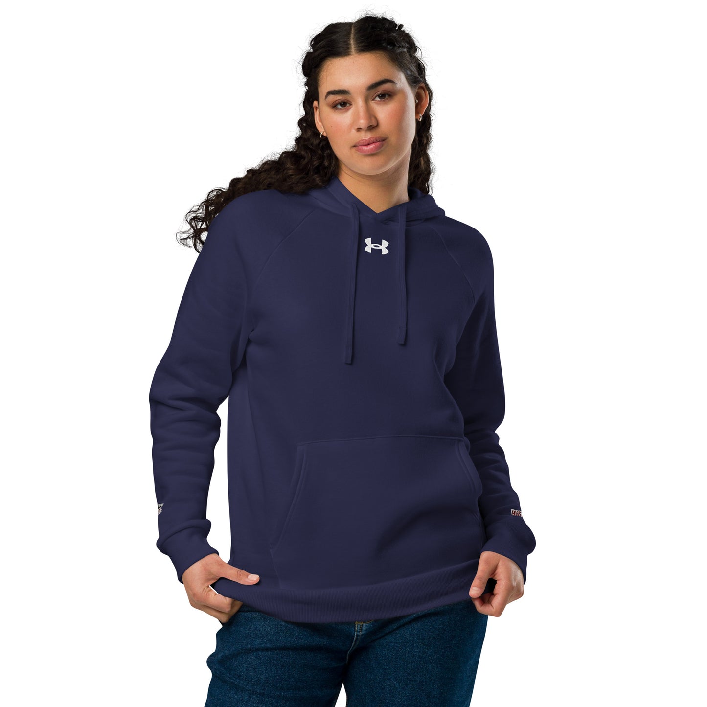 If You Don't Hustle You Don't Eat / Hustle Hard Sleeve Embroidered Under Armour® hoodie