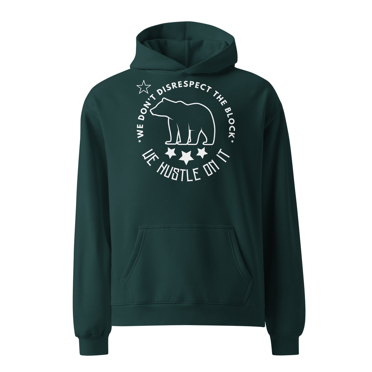 Hustle Cult Bear Logo / If You Don't Hustle You Don't Eat Unisex oversized hoodie