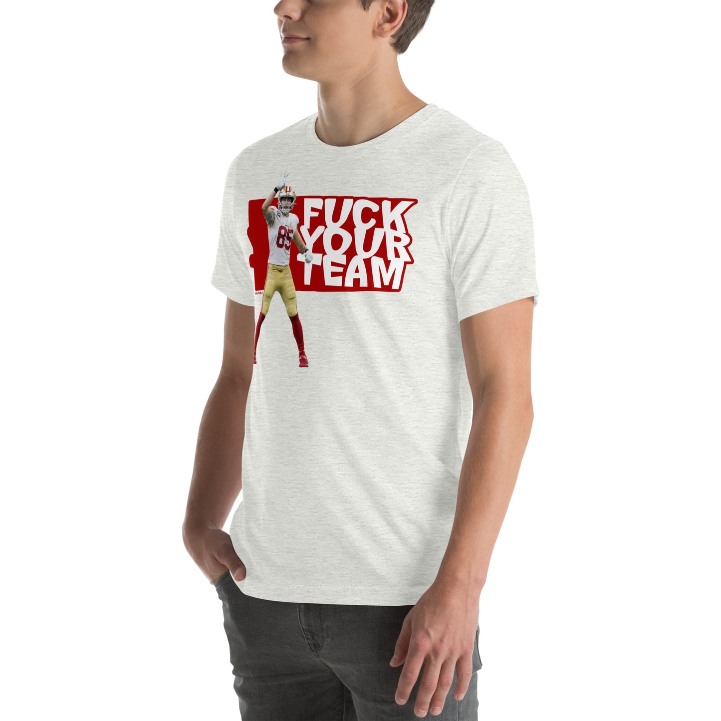 Football San Francisco Kittle First Down FYT Red and White Unisex t-shirt