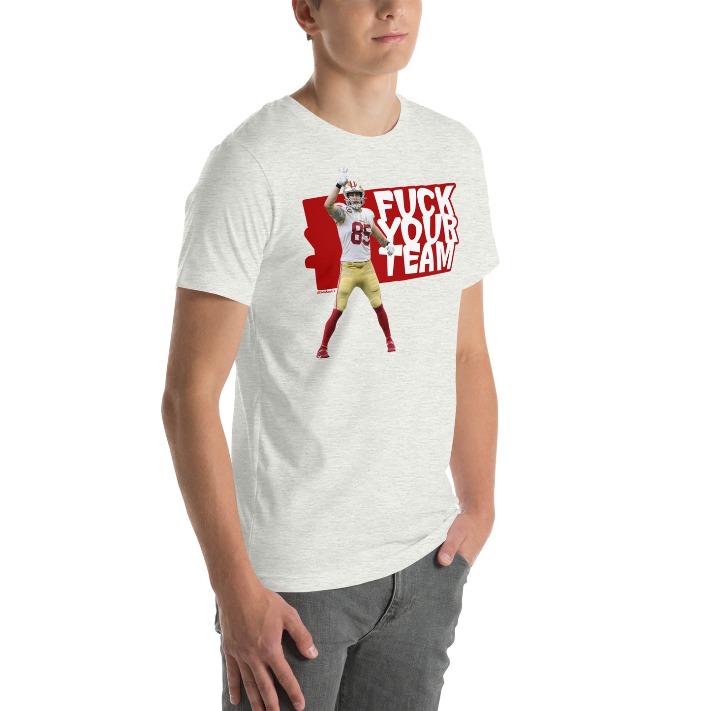 Football San Francisco Kittle First Down FYT Red and White Unisex t-shirt