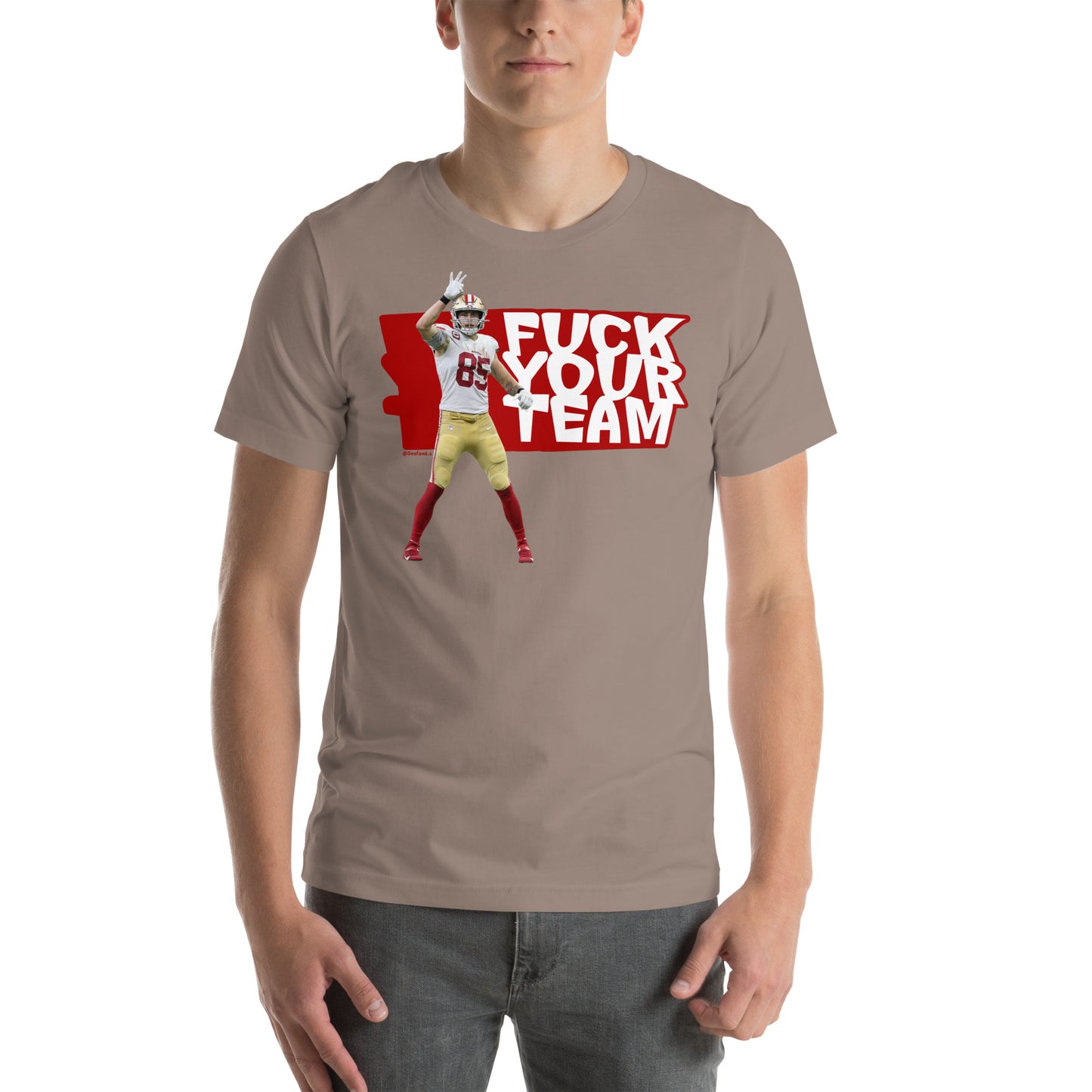 Football San Francisco Kittle First Down FYT Red and White Unisex t-shirt