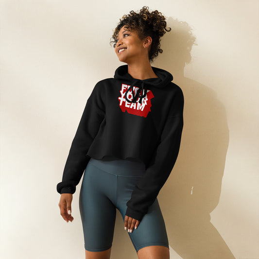 San Francisco FYT Logo Red Crop Hoodie